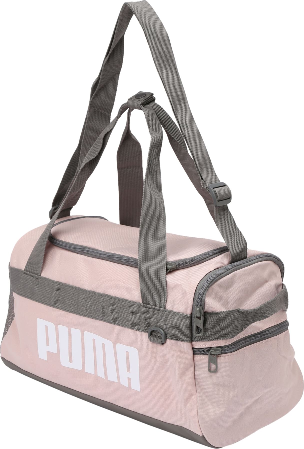 PUMA Sportovní taška 'Challenger' šedá / růžová / bílá