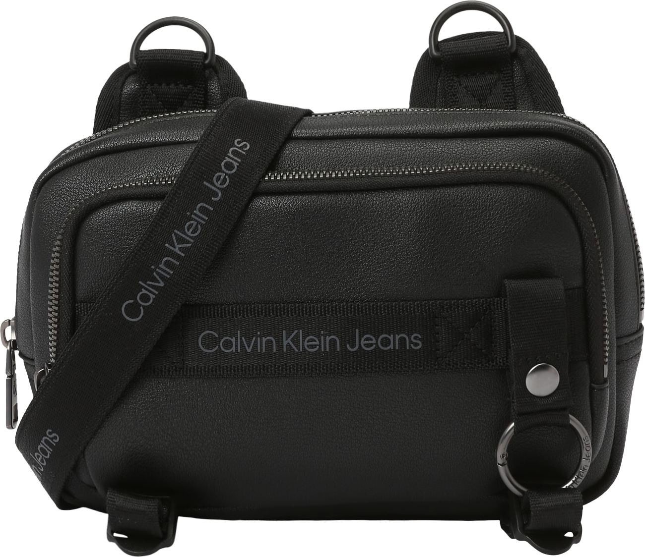 Calvin Klein Jeans Ledvinka 'EXPLORER HARNESS21' černá