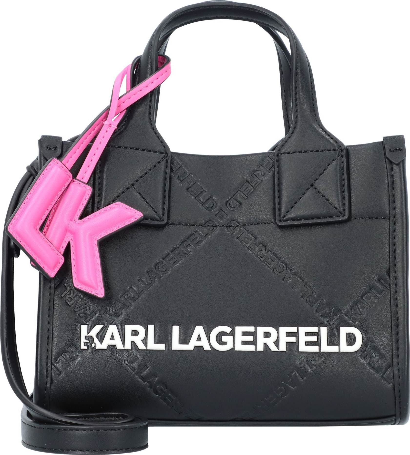 Karl Lagerfeld Kabelka 'Skuare' pink / černá / bílá