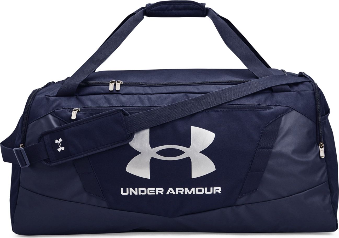 UNDER ARMOUR Sportovní taška námořnická modř / bílá
