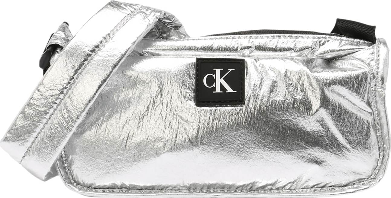 Calvin Klein Jeans Brašna na kameru 'CITY' černá / stříbrná / bílá