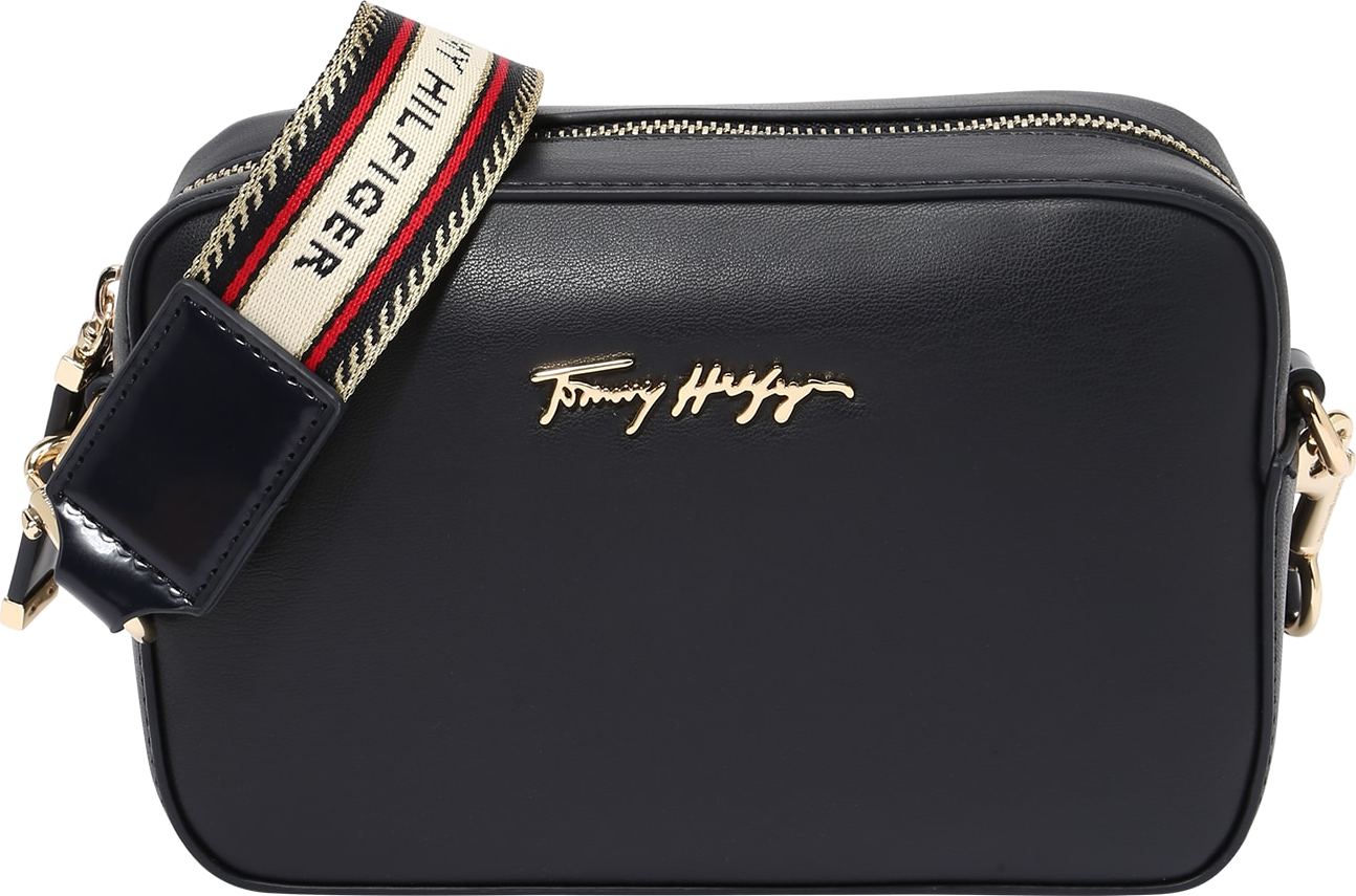 TOMMY HILFIGER Taška přes rameno tmavě modrá / zlatá / červená / bílá