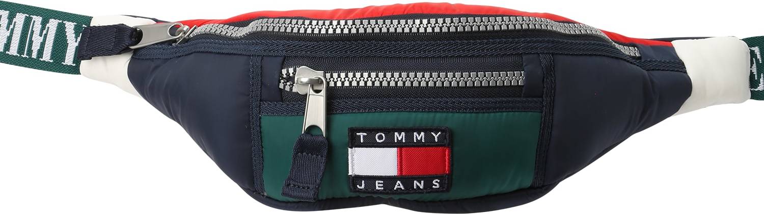 Tommy Jeans Ledvinka tmavě modrá / zelená / červená / bílá