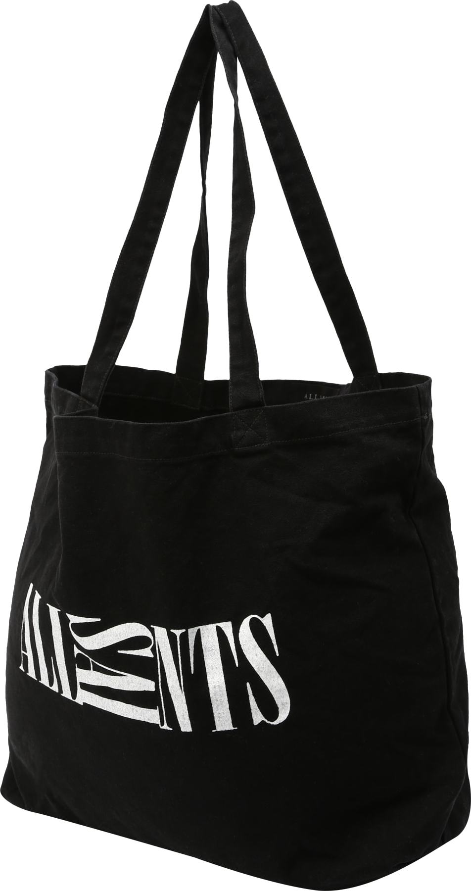 AllSaints Nákupní taška 'OPPOSE' černá / bílá