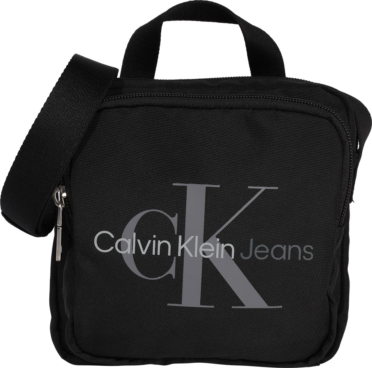 Calvin Klein Jeans Taška přes rameno šedá / černá