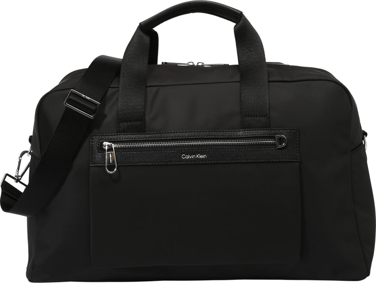 Calvin Klein Taška Weekender stříbrně šedá / černá