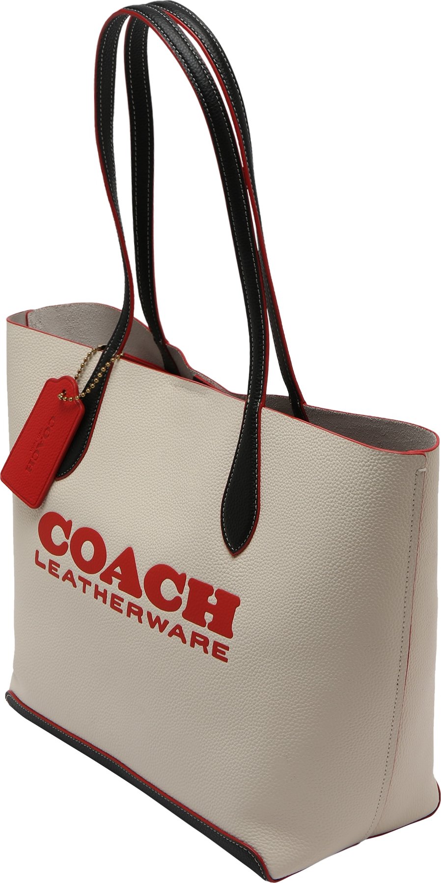 COACH Nákupní taška krémová / ohnivá červená / černá