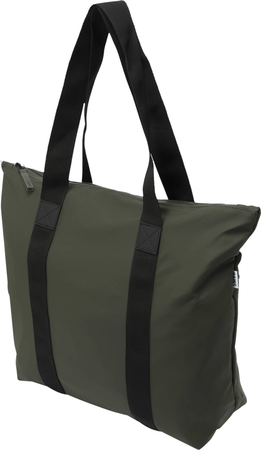 RAINS Nákupní taška tmavě zelená / černá