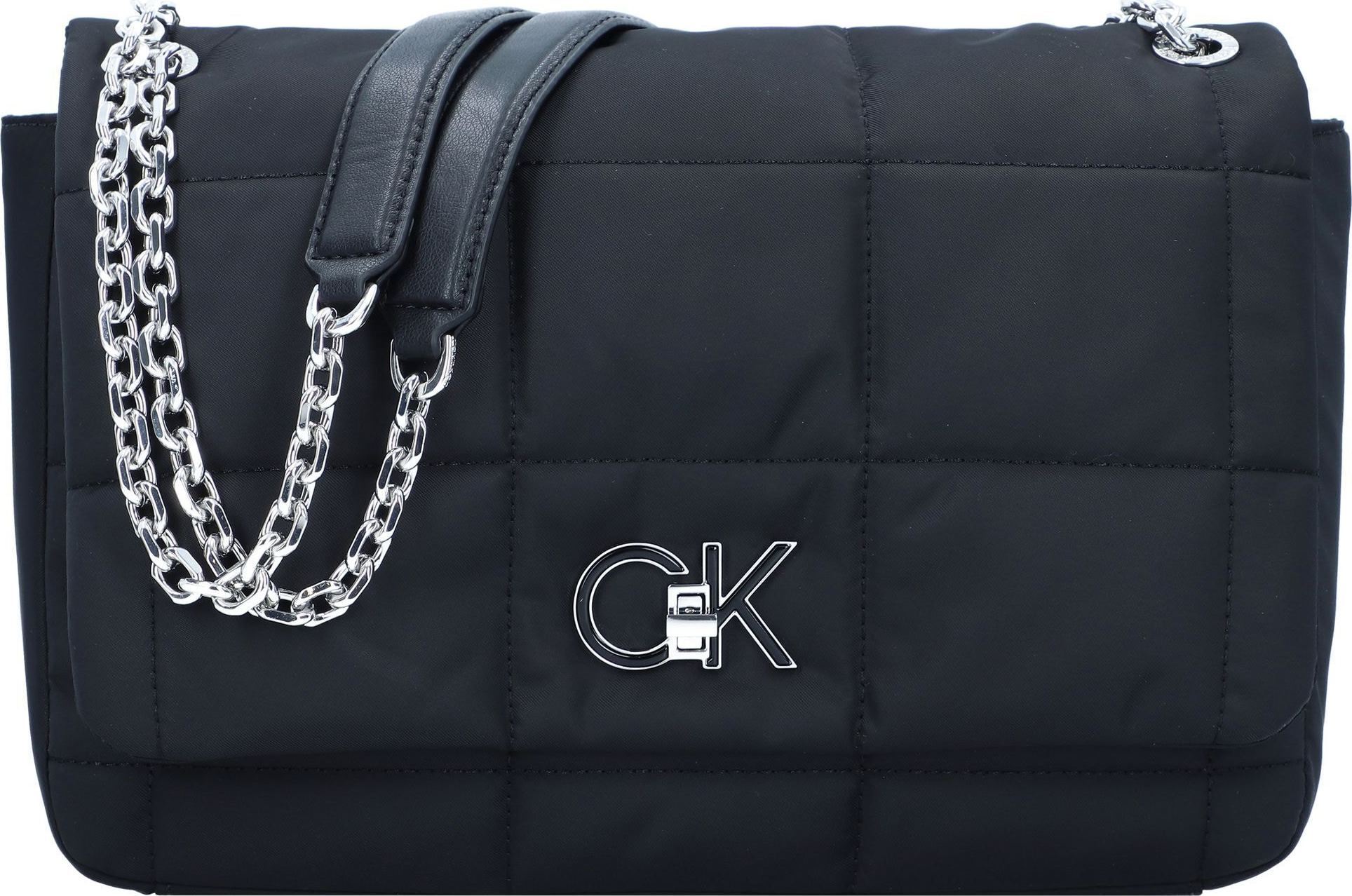 Calvin Klein Taška přes rameno 'Re-Lock Quilt' černá