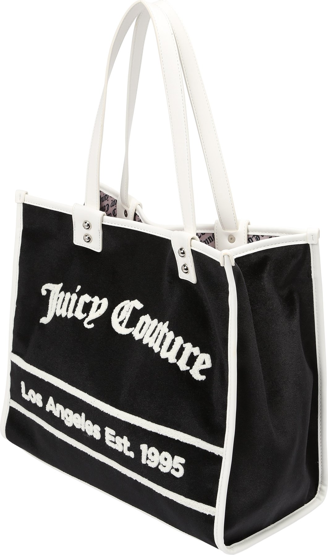 Juicy Couture Nákupní taška 'Rosmarie' černá / bílá