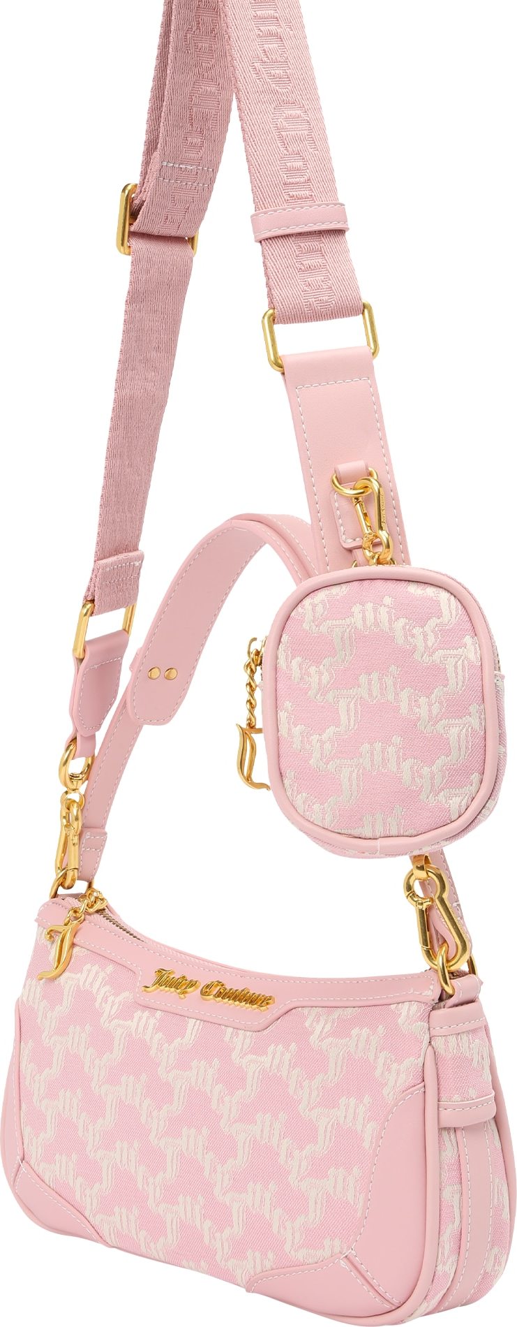 Juicy Couture Taška přes rameno 'Wisteria' krémová / světle růžová