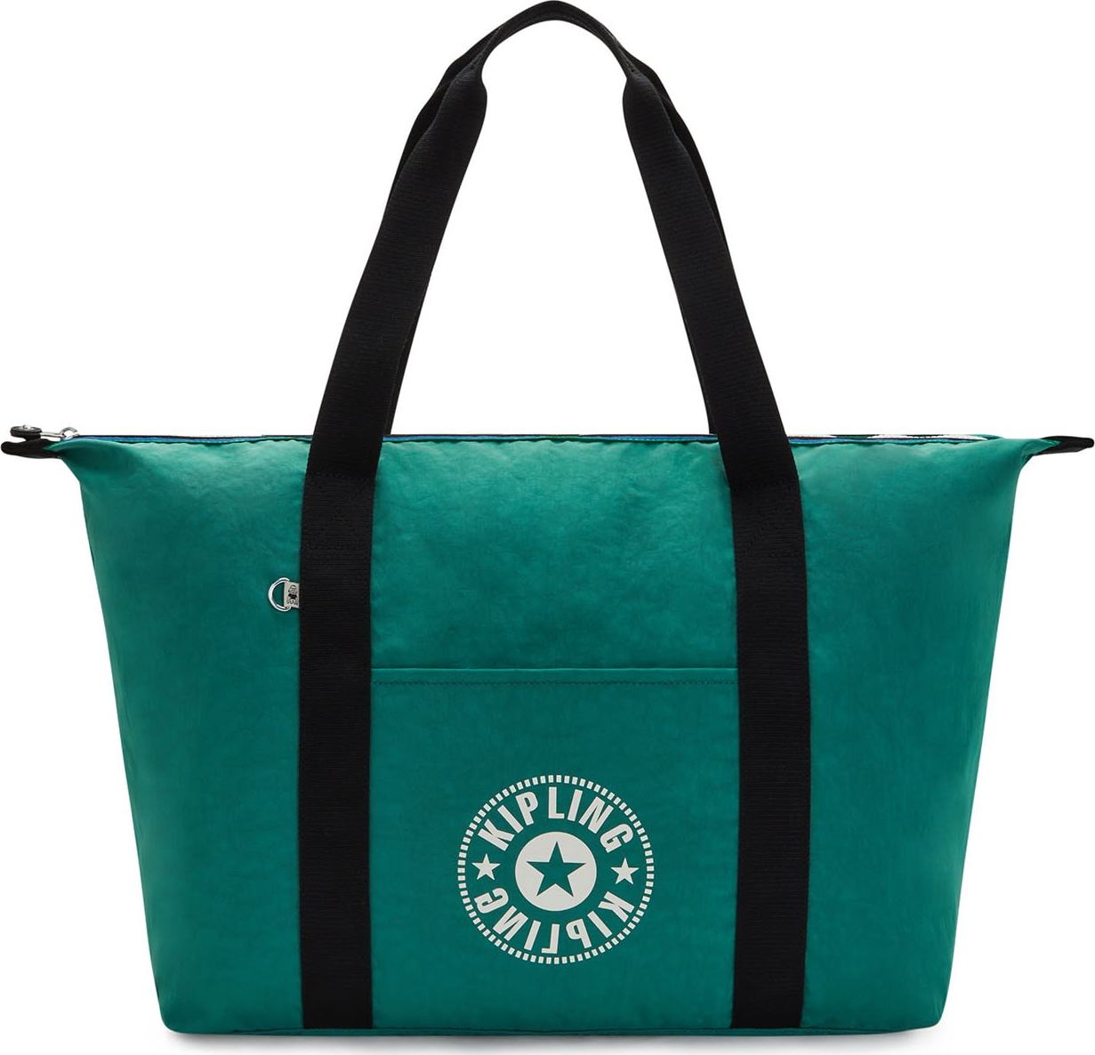 KIPLING Nákupní taška 'ART M LITE CEN' smaragdová / černá / bílá