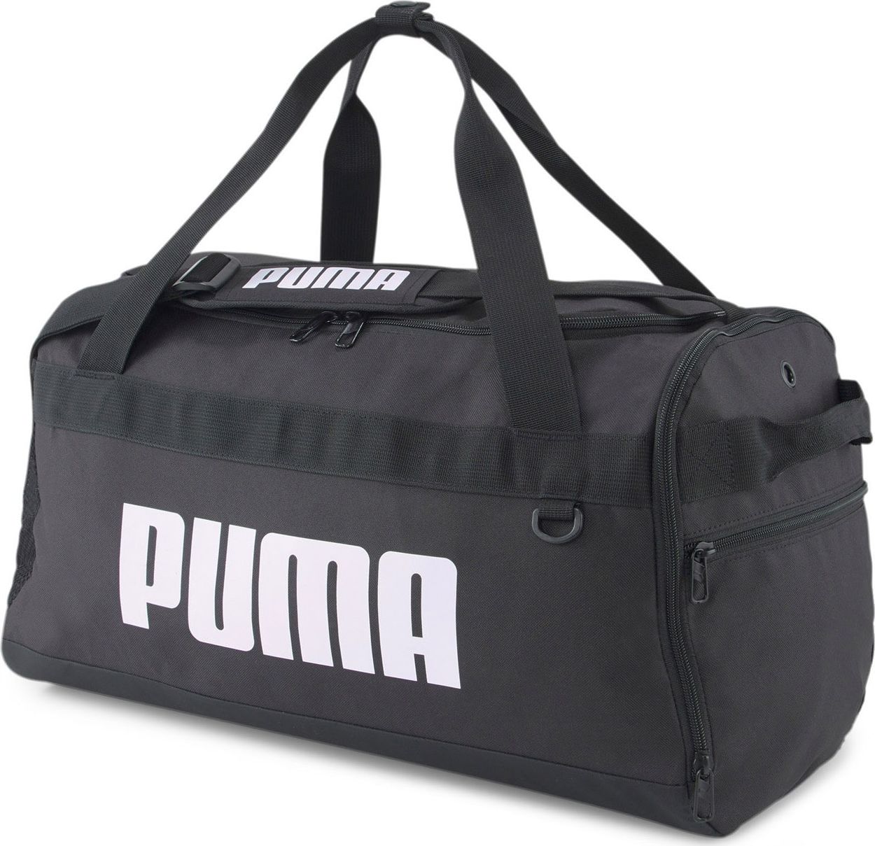 PUMA Sportovní taška černá / bílá