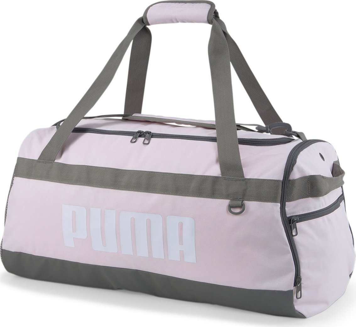 PUMA Sportovní taška 'Challenger' tmavě šedá / pastelově růžová / bílá