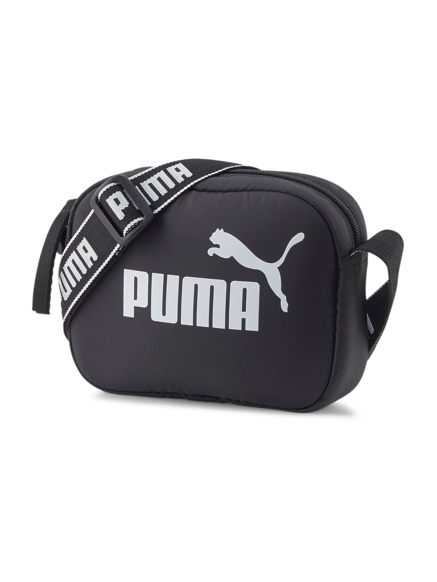 PUMA Taška přes rameno černá / bílá