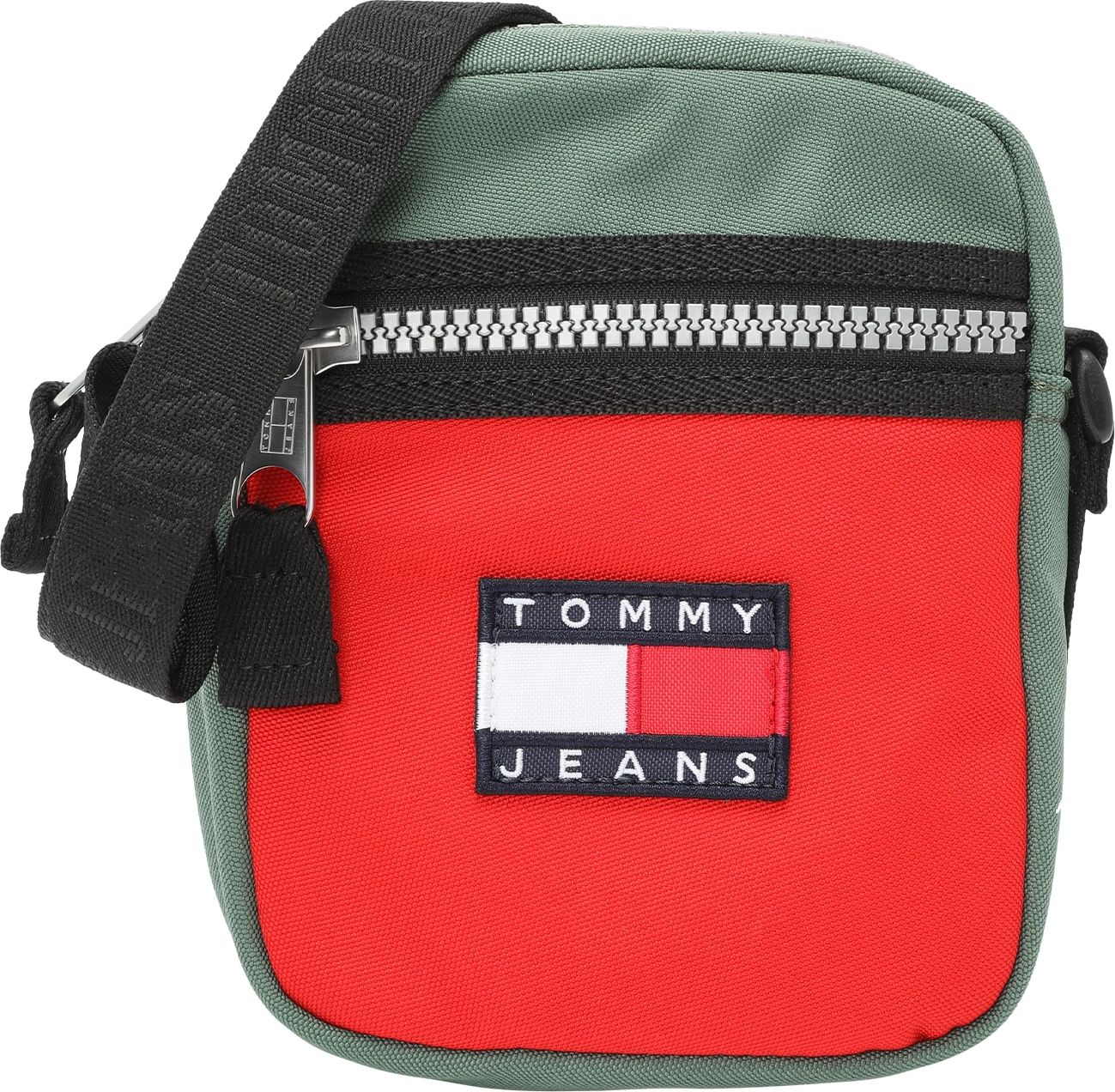 Tommy Jeans Taška přes rameno pastelově zelená / červená / bílá