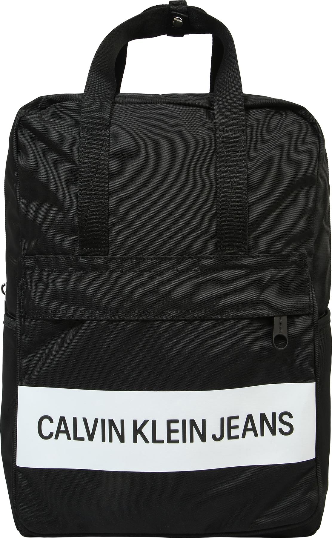 Calvin Klein Jeans Batoh černá / bílá