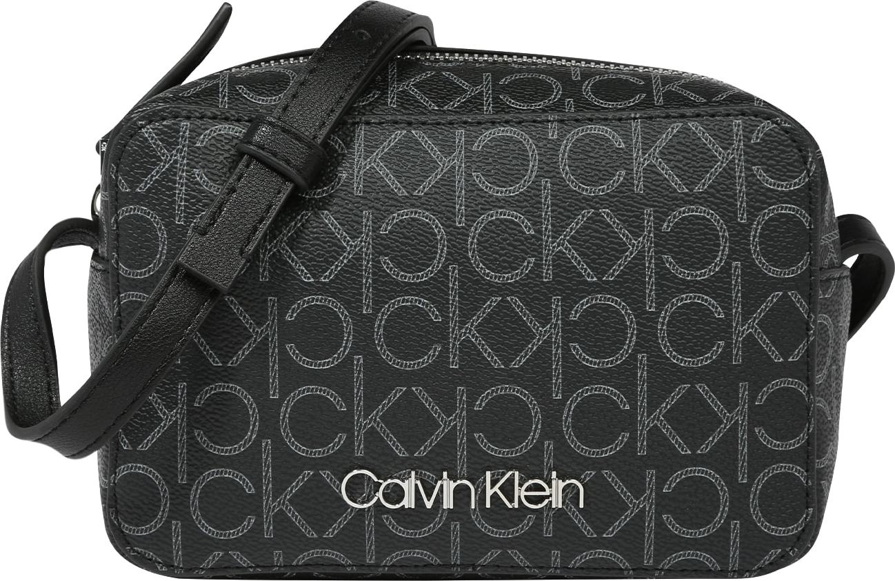 Calvin Klein Taška přes rameno šedá / černá