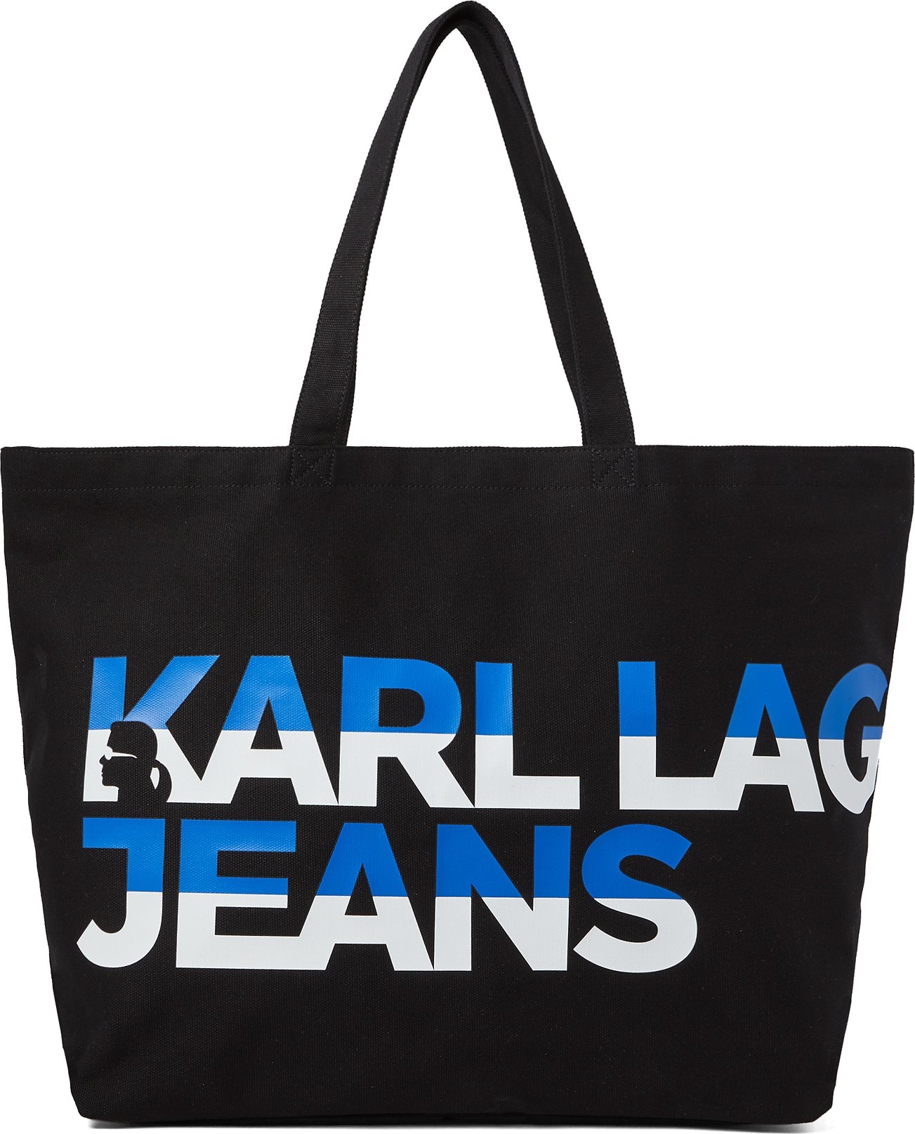 Karl Lagerfeld Nákupní taška modrá / černá / bílá