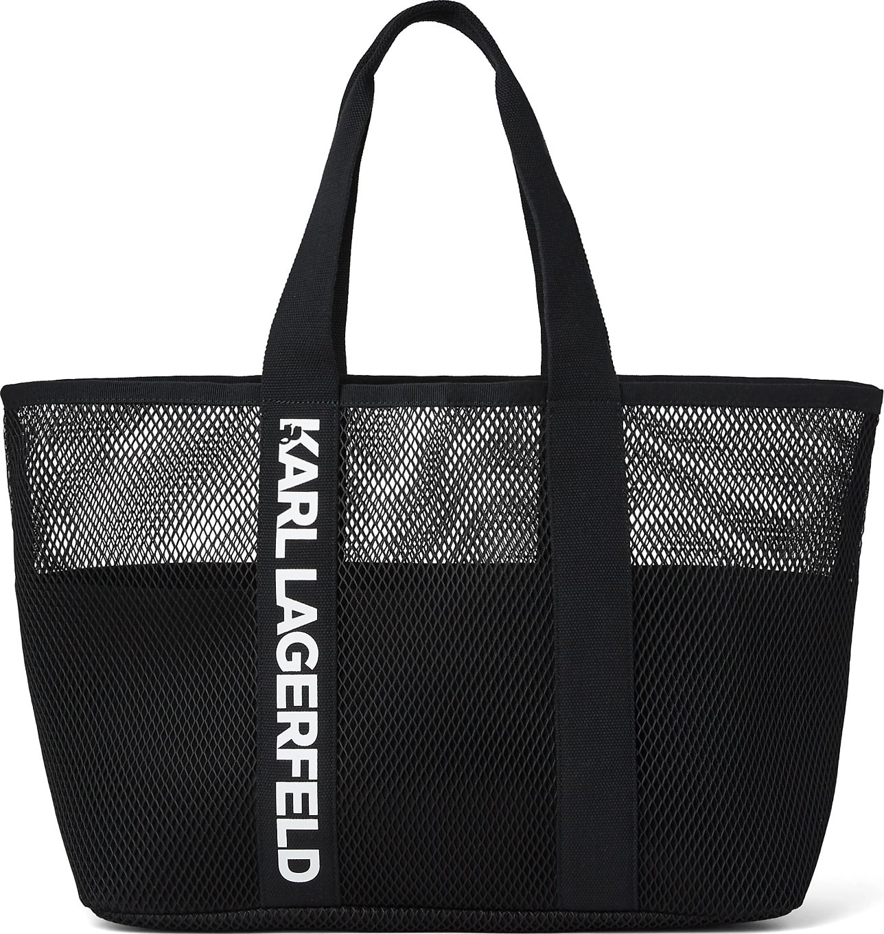 Karl Lagerfeld Plážová taška černá / bílá
