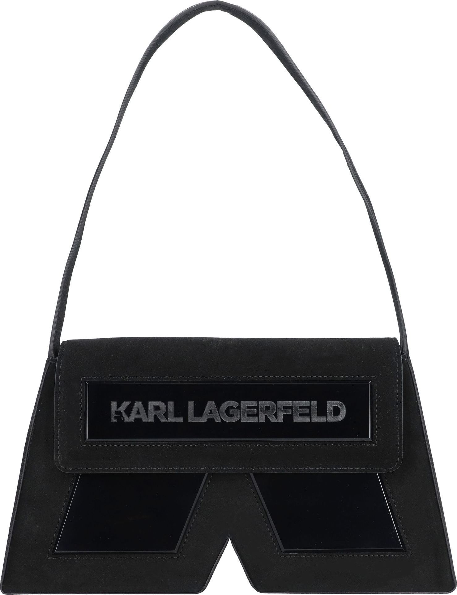 Karl Lagerfeld Taška přes rameno tmavě šedá / černá