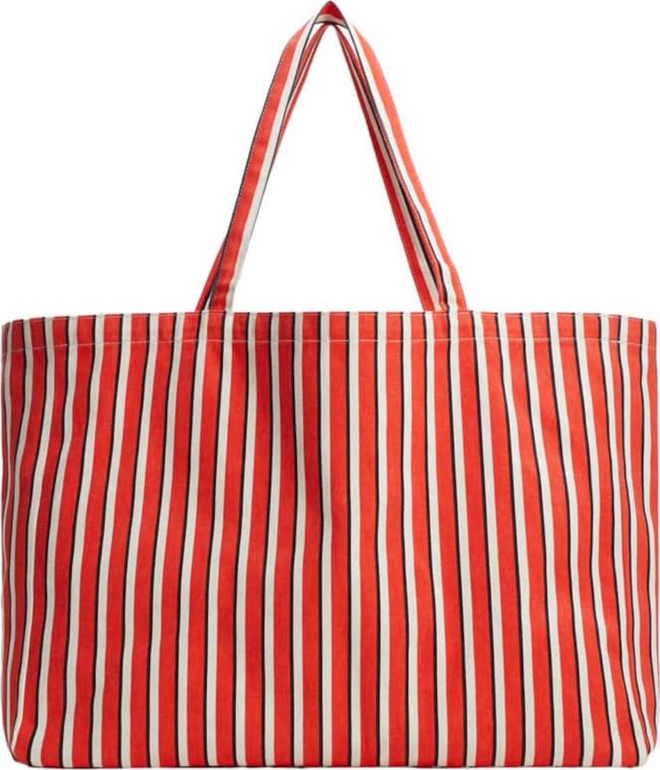 MANGO Nákupní taška 'Marais' červená / černá / bílá