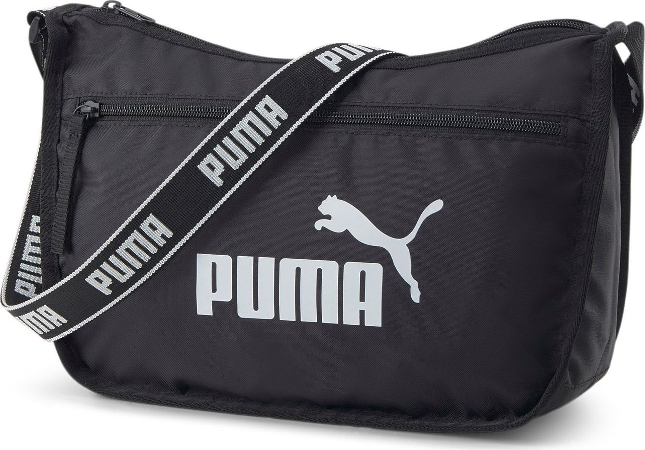 PUMA Taška přes rameno černá / bílá