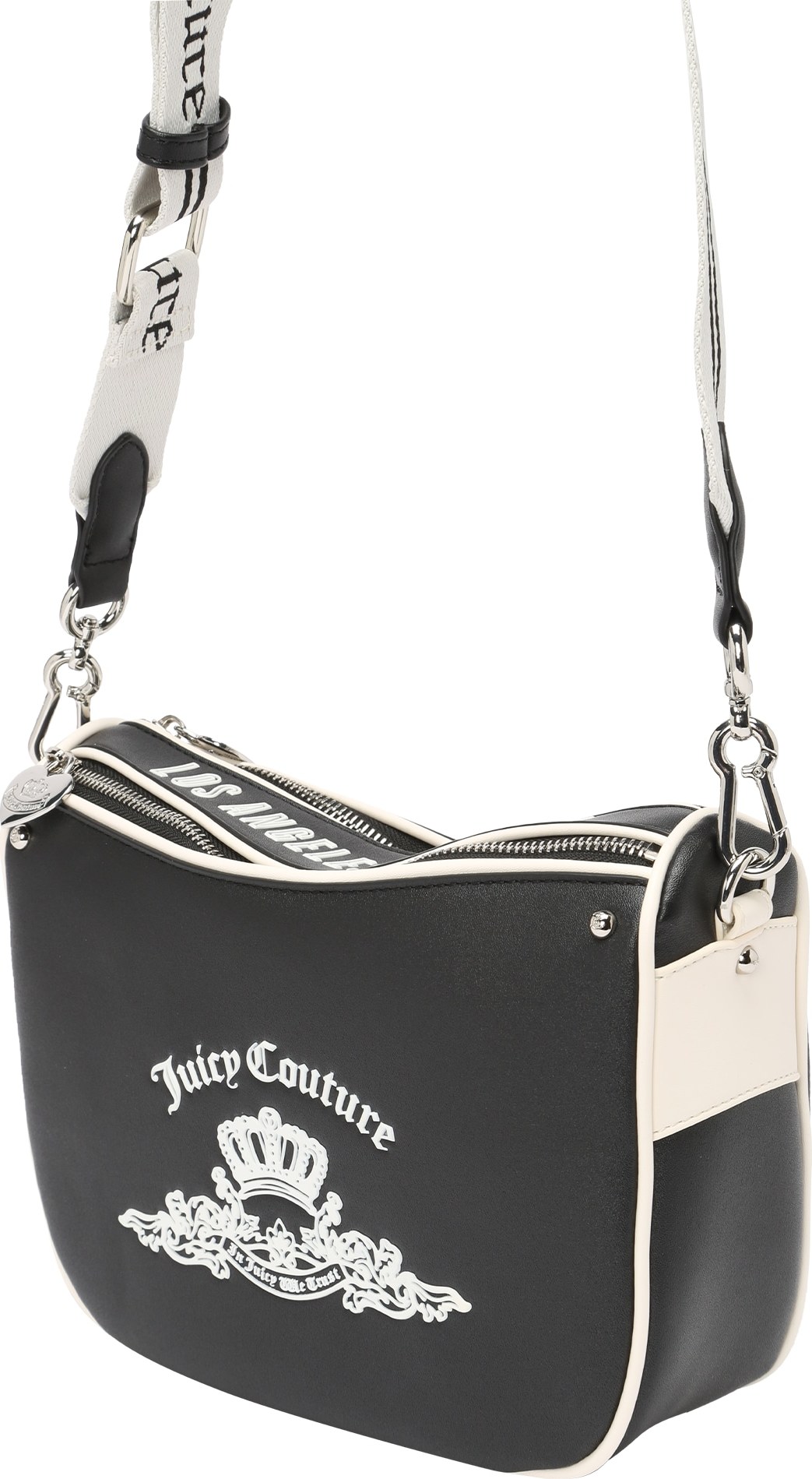 Juicy Couture Taška přes rameno 'Heather' světle béžová / černá / bílá