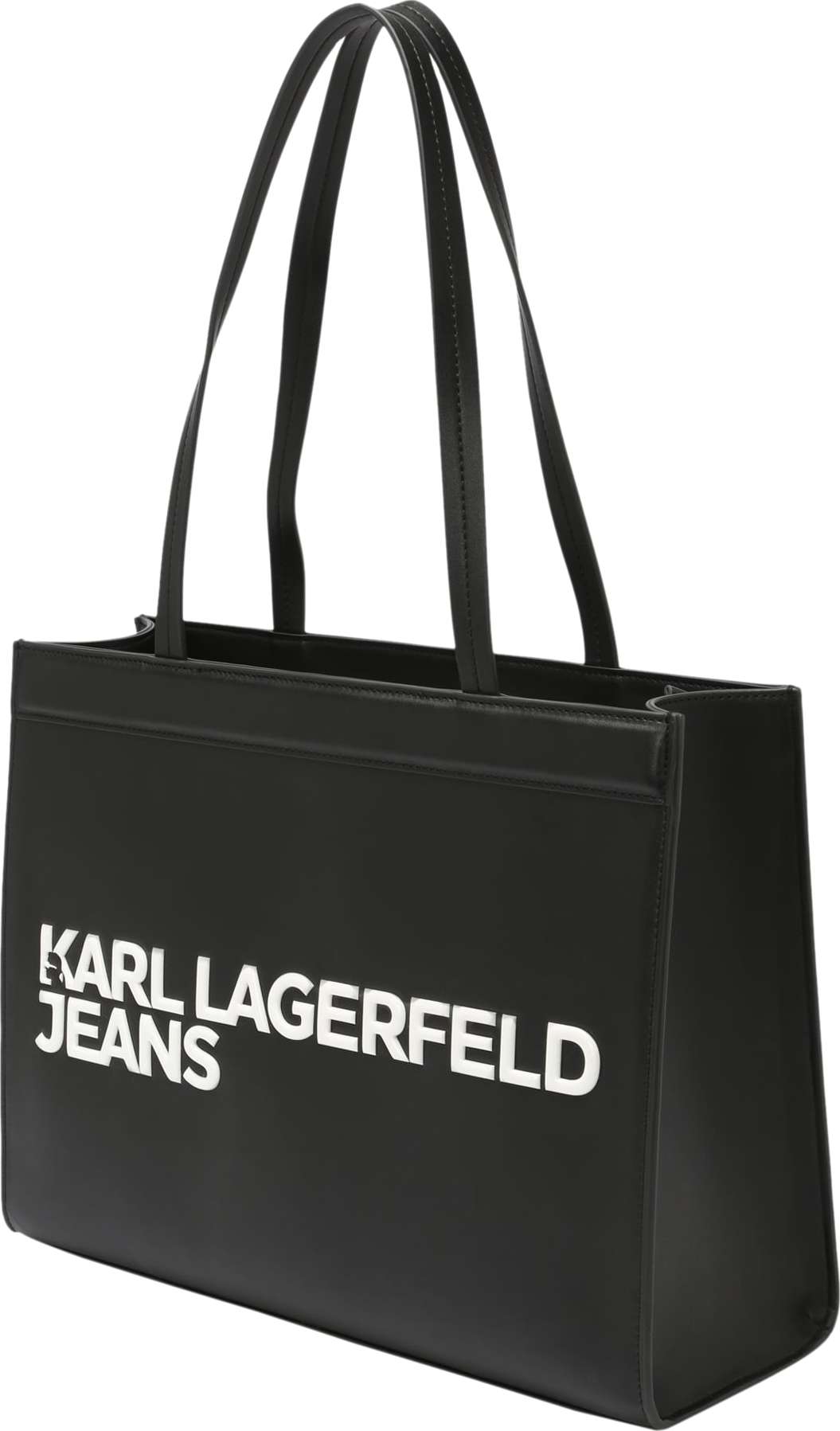 KARL LAGERFELD JEANS Nákupní taška černá / bílá