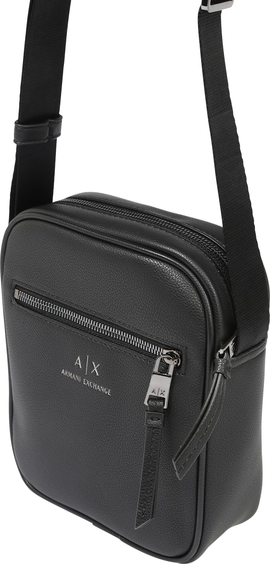 ARMANI EXCHANGE Taška přes rameno černá / stříbrná